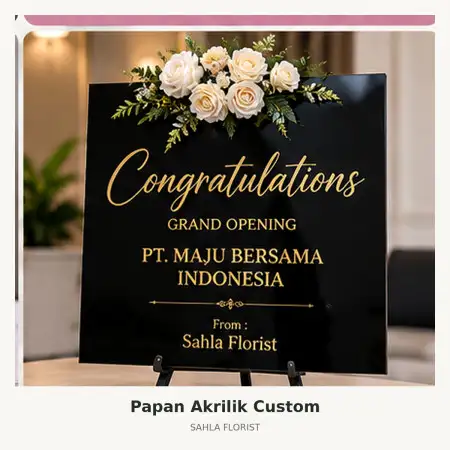 Papan Bunga Akrilik Kosambi Tangerang